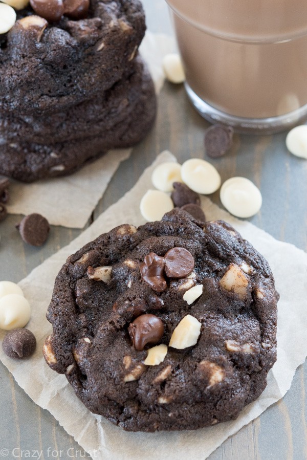 The BEST Double Chocolate Macadamia Nut Cookie recipe!