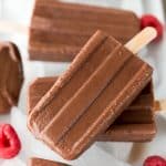 stack of 2 ingredient fudge pops