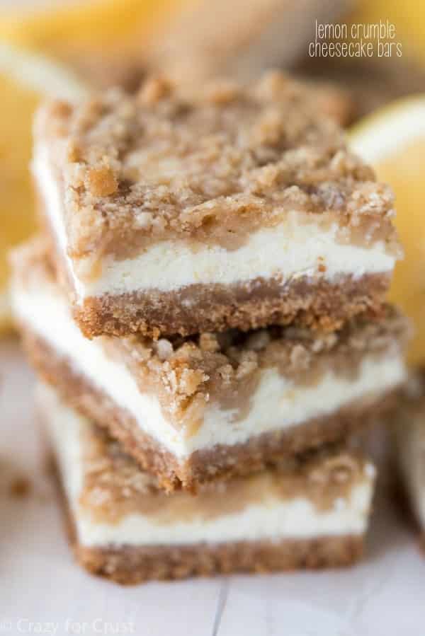 lemon crumble cheesecake bars