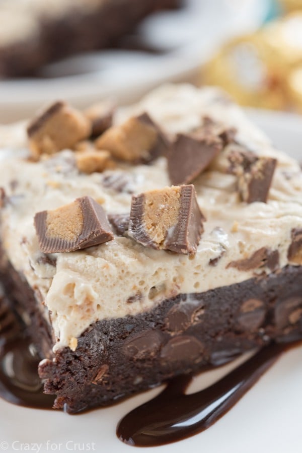 Peanut Butter Ice Cream Brownies - an easy recipe with brownies and peanut butter ice cream!