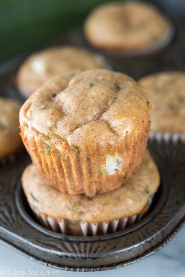 Zucchini Cream Cheese Muffins - a fast and easy breakfast recipe!