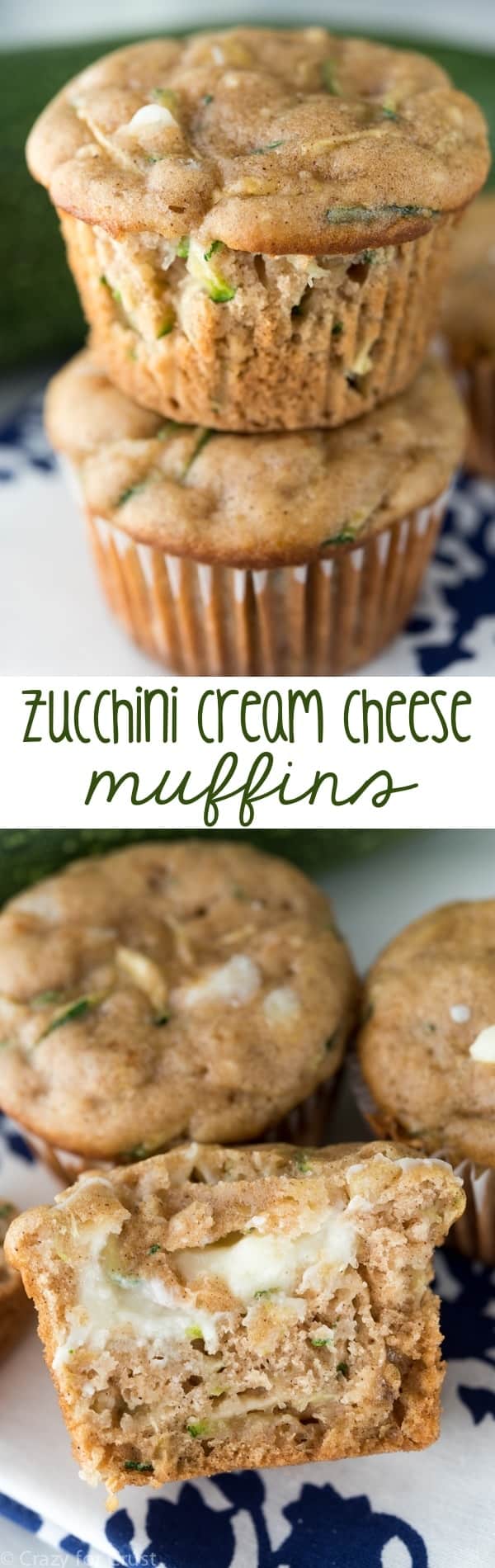 collage of zucchini muffins photos