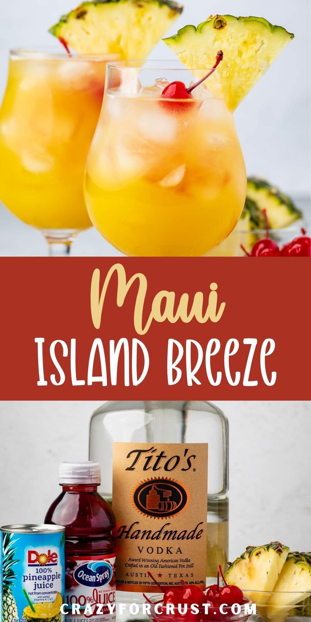 Island Breeze Cocktail (Vodka Drink) Crazy for Crust