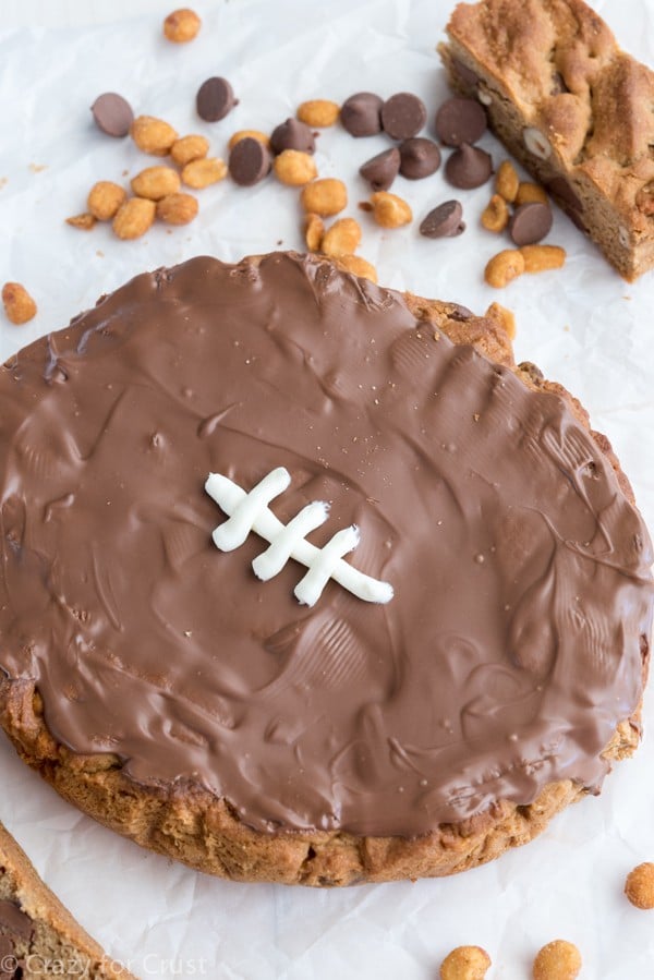 Peanut Butter Football Cookie Cake Recipe