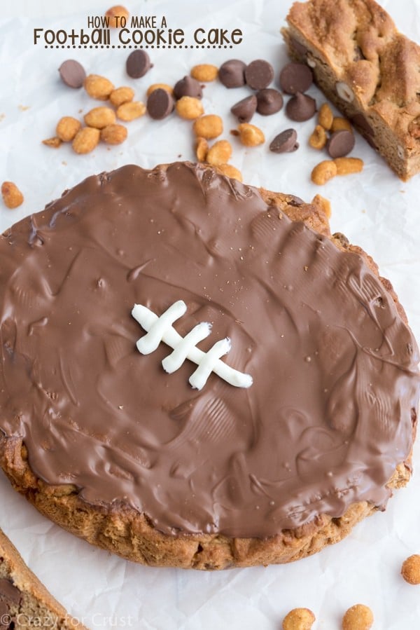 how to make a football cookie cake