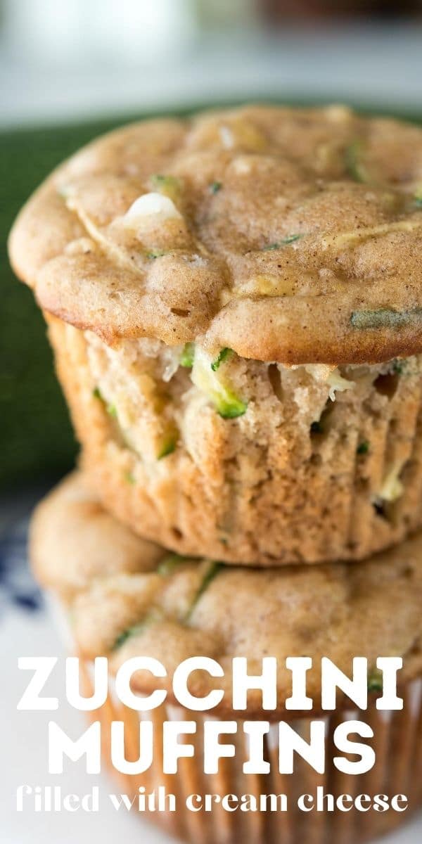 stack of zucchini muffins