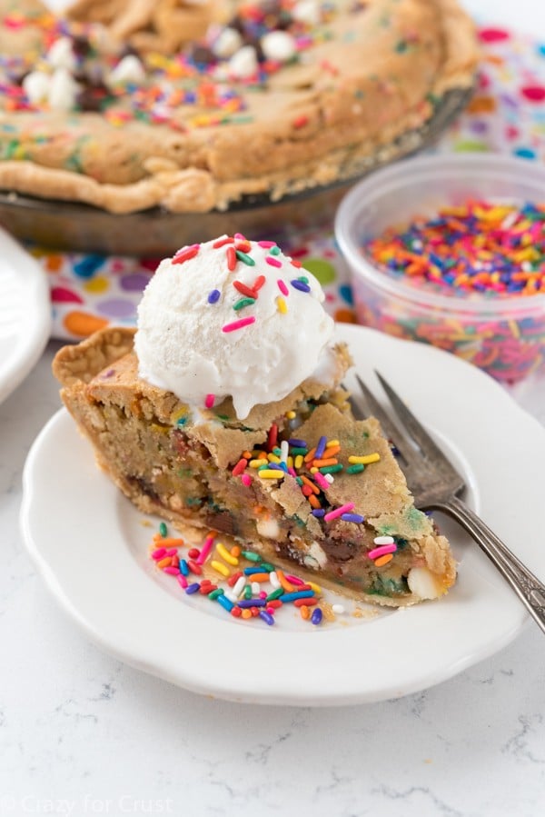 Funfetti Cake Batter Cookie Pie Recipe