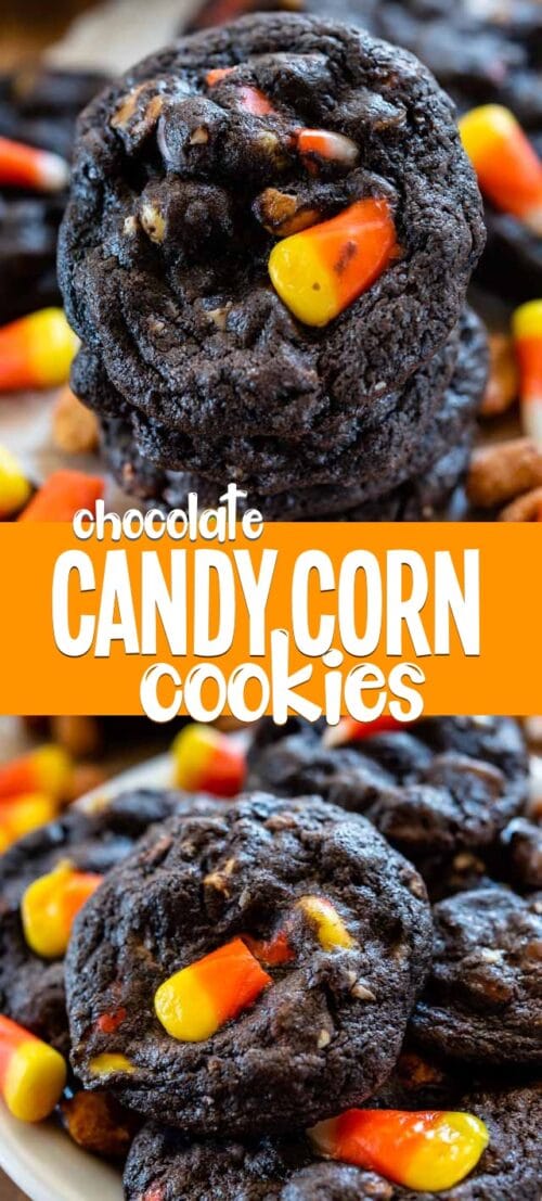 Candy Corn Cookies with chocolate Crazy for Crust