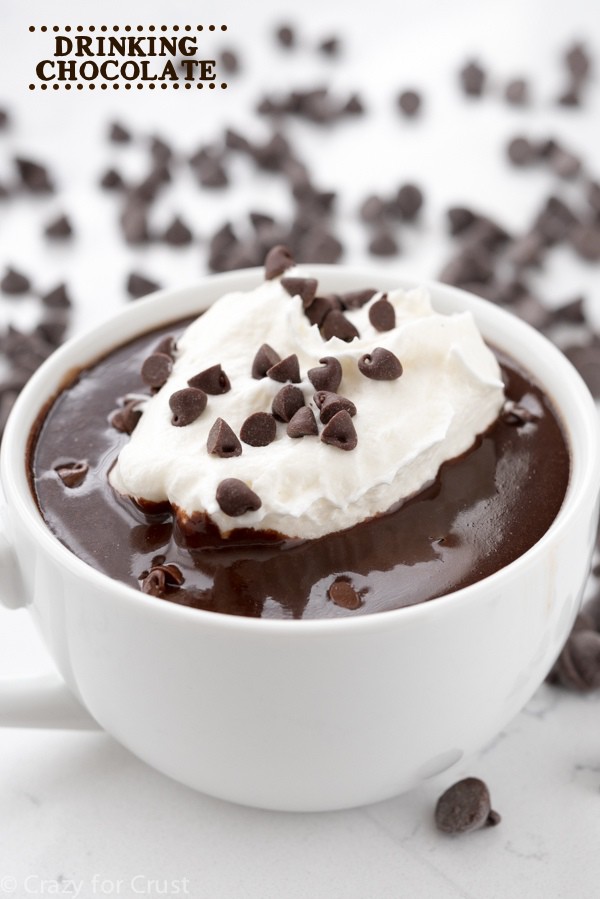 Drinking Chocolate - an easy hot chocolate recipe that tastes like liquid ganache!