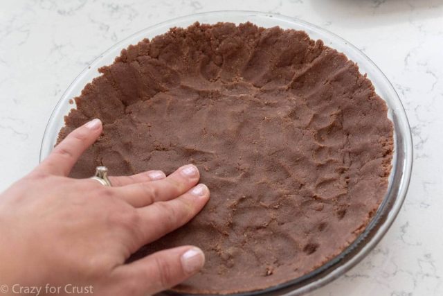 No Roll Chocolate Pie Crust 