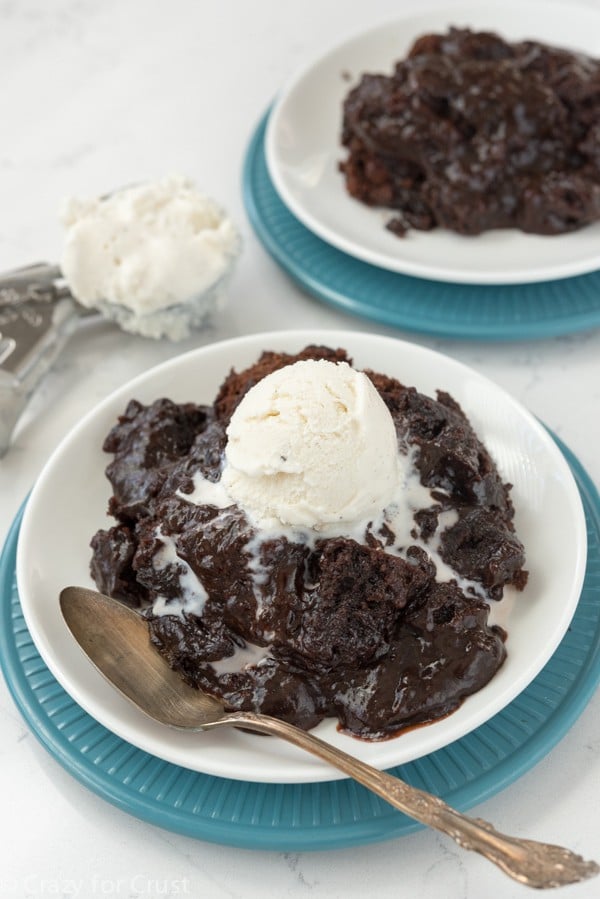 SLOW COOKER BROWNIE PUDDING