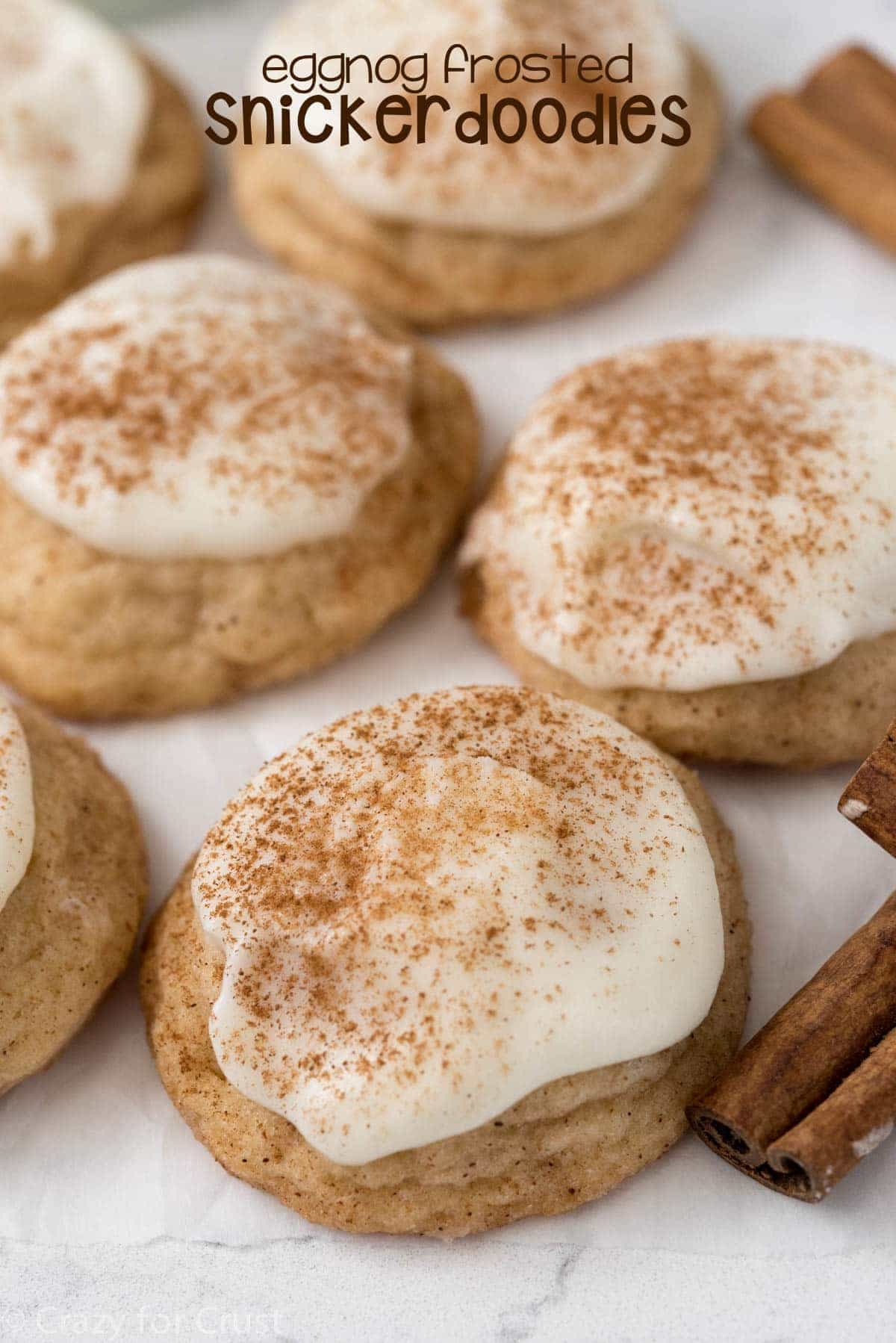 Eggnog Frosted Snickerdoodles Crazy for Crust