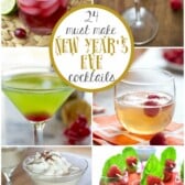 Collage of 4 Must Make New Year's Eve Cocktail Recipes