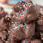 Stack of Easy 3 ingredient almond clusters