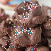 Stack of Easy 3 ingredient almond clusters