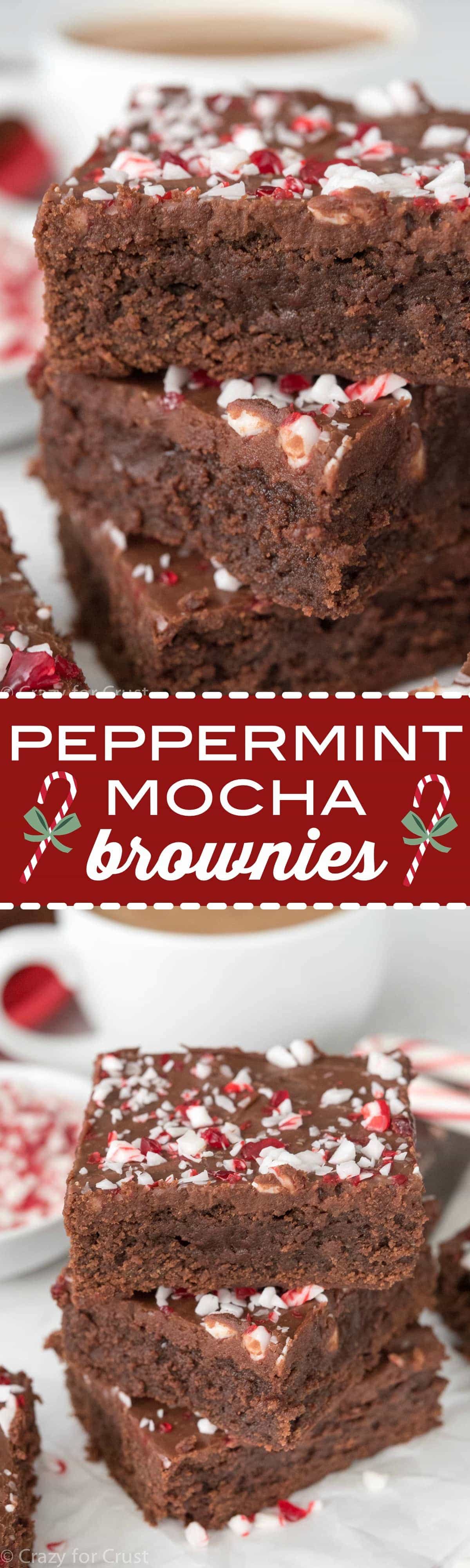 Thick and Fudgy Peppermint Mocha Brownies  Crazy for Crust