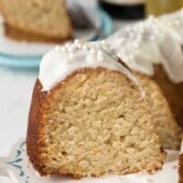 Piece of Sparkling Cider Bundt Cake