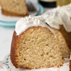 Piece of Sparkling Cider Bundt Cake