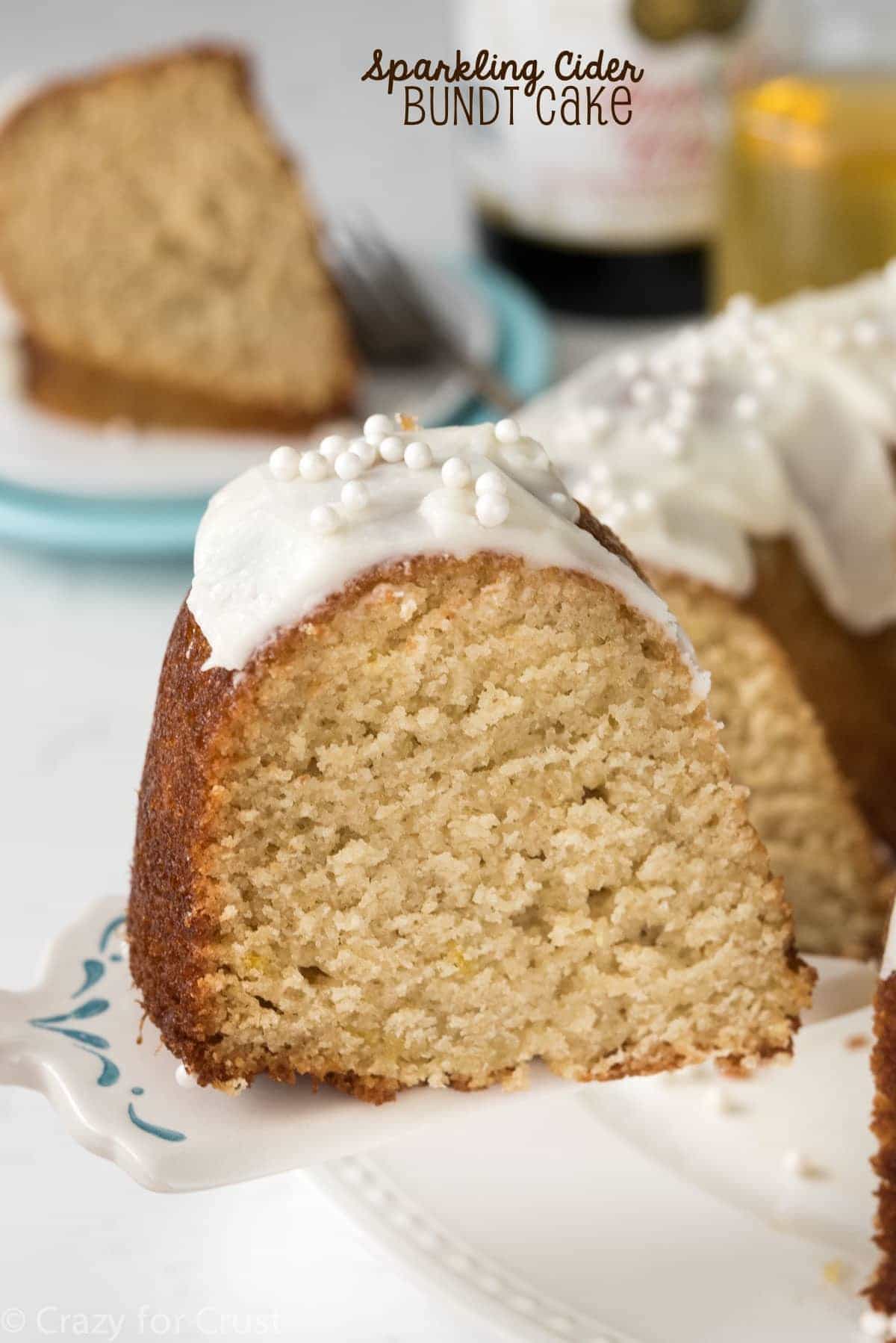 Sparkling Apple Cider Cake - this easy recipe uses Sparkling Apple Cider in every part of the recipe! Perfect for a party!