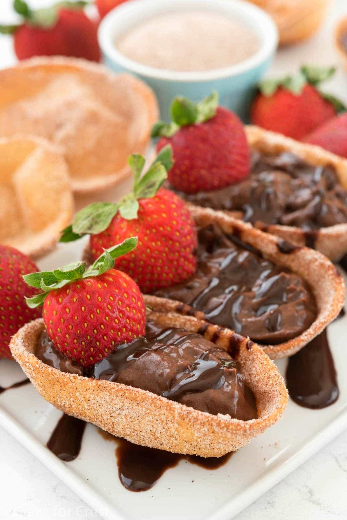 Chocolate Churro Pies