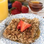 baked oatmeal recipe on plate