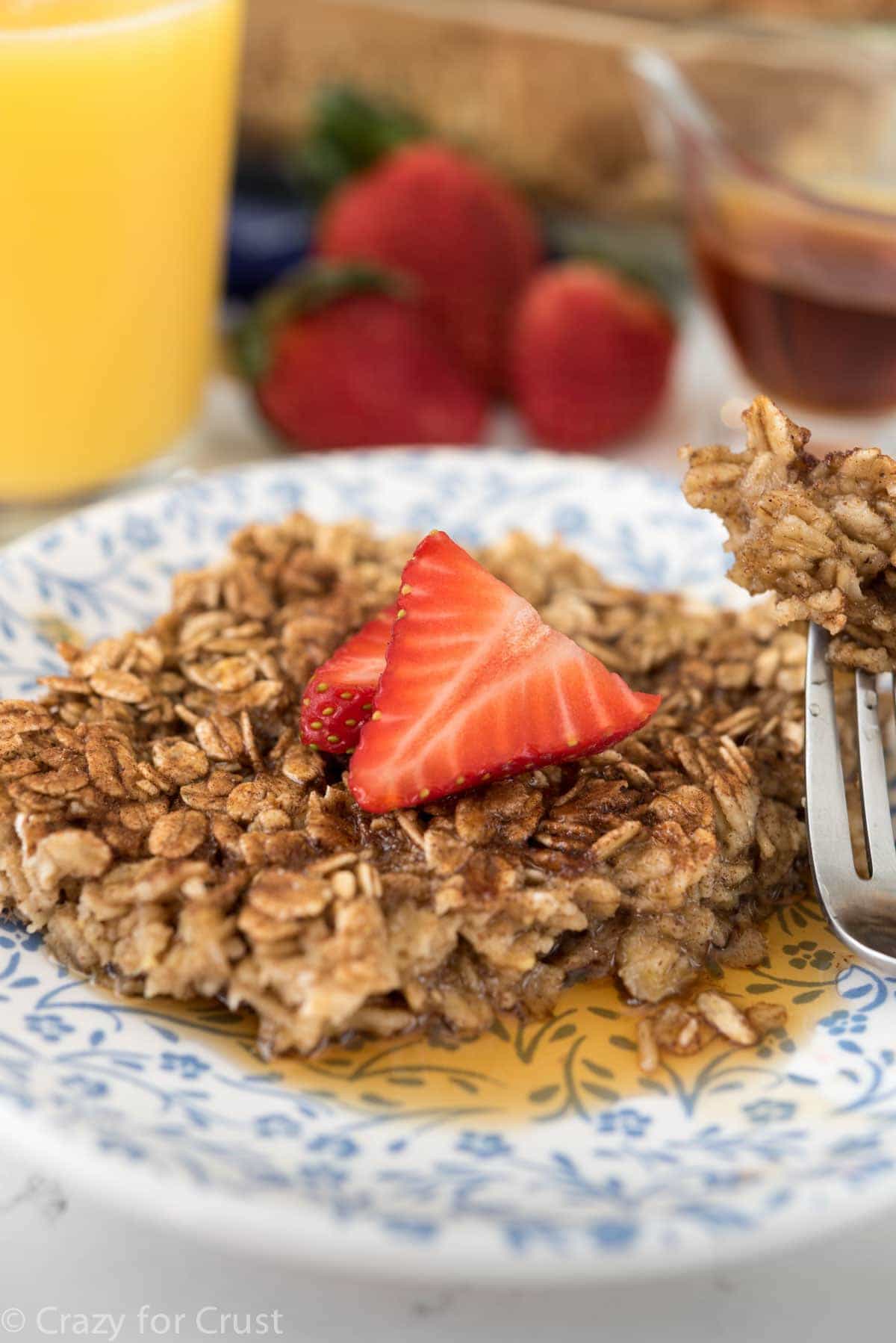 Easy Healthier Cinnamon Sugar Baked Oatmeal Recipe