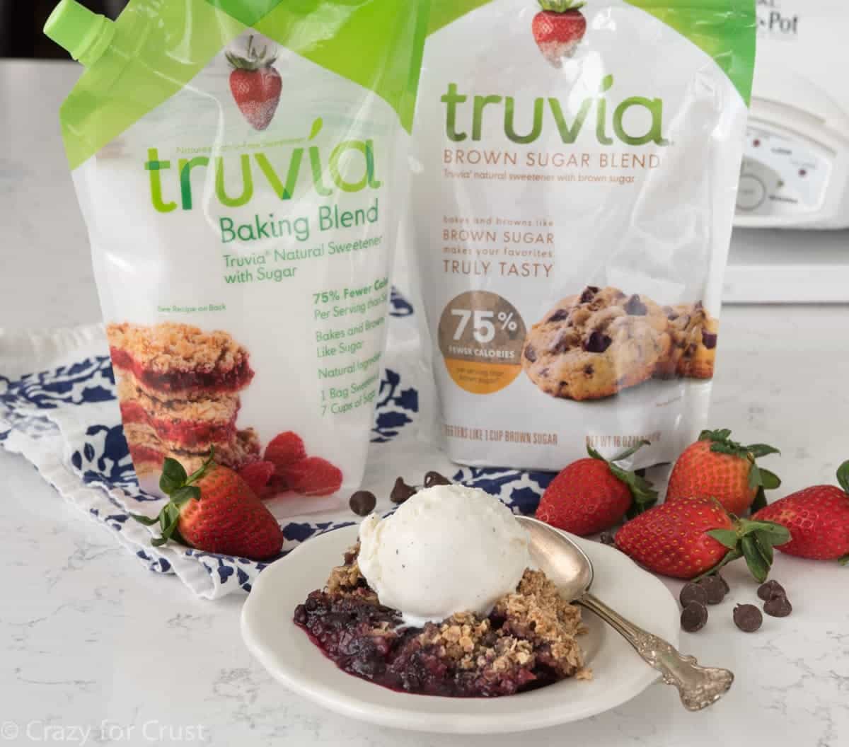 Crockpot Berry Crumble using Truvia