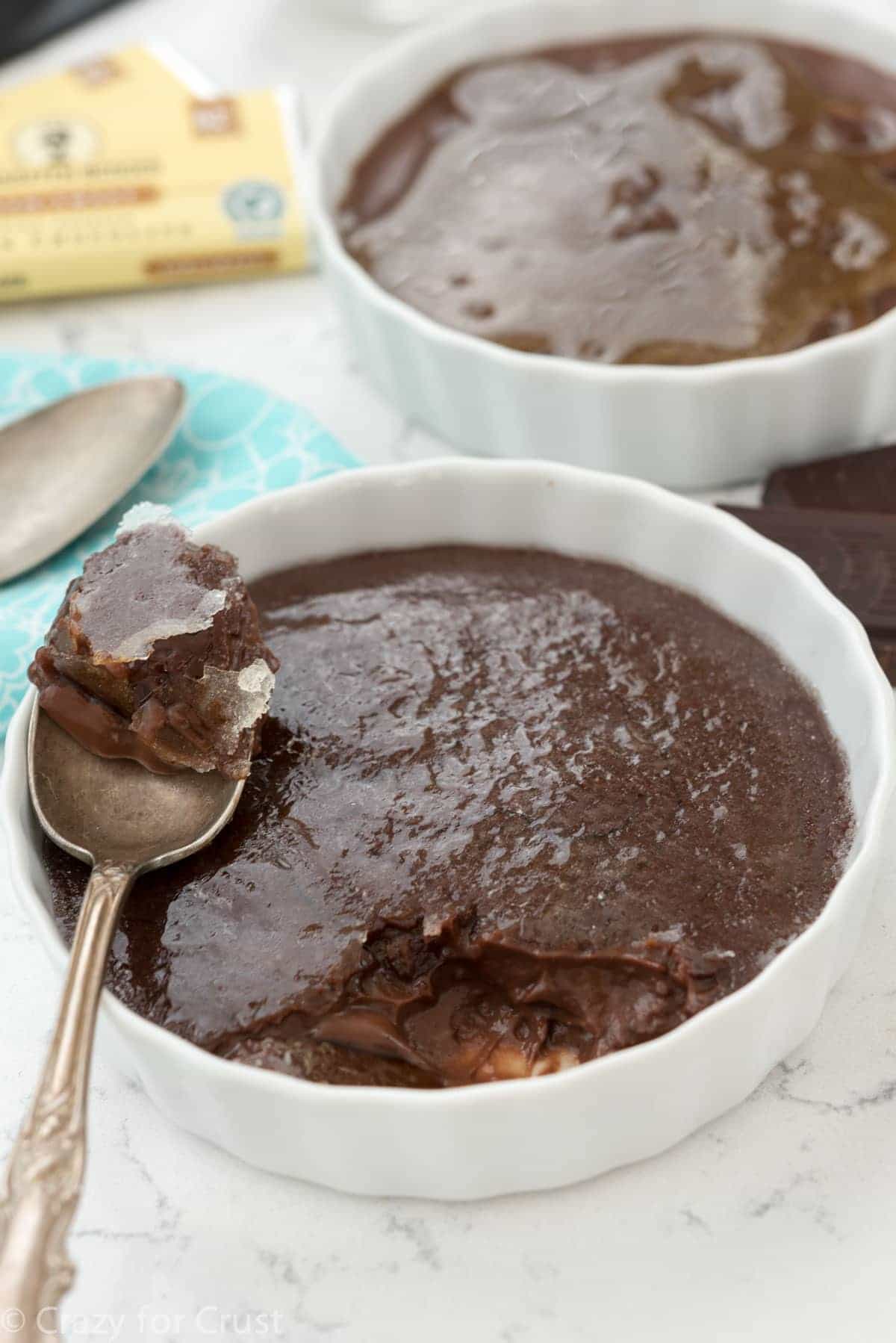 Easy Chocolate Creme Brulee Recipe - full of chocolate and no bake!