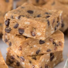 Skinny No Bake-Peanut Butter Bars that taste just like the non-skinny version!