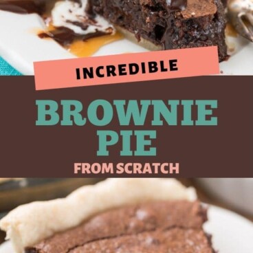 collage of brownie pie photos