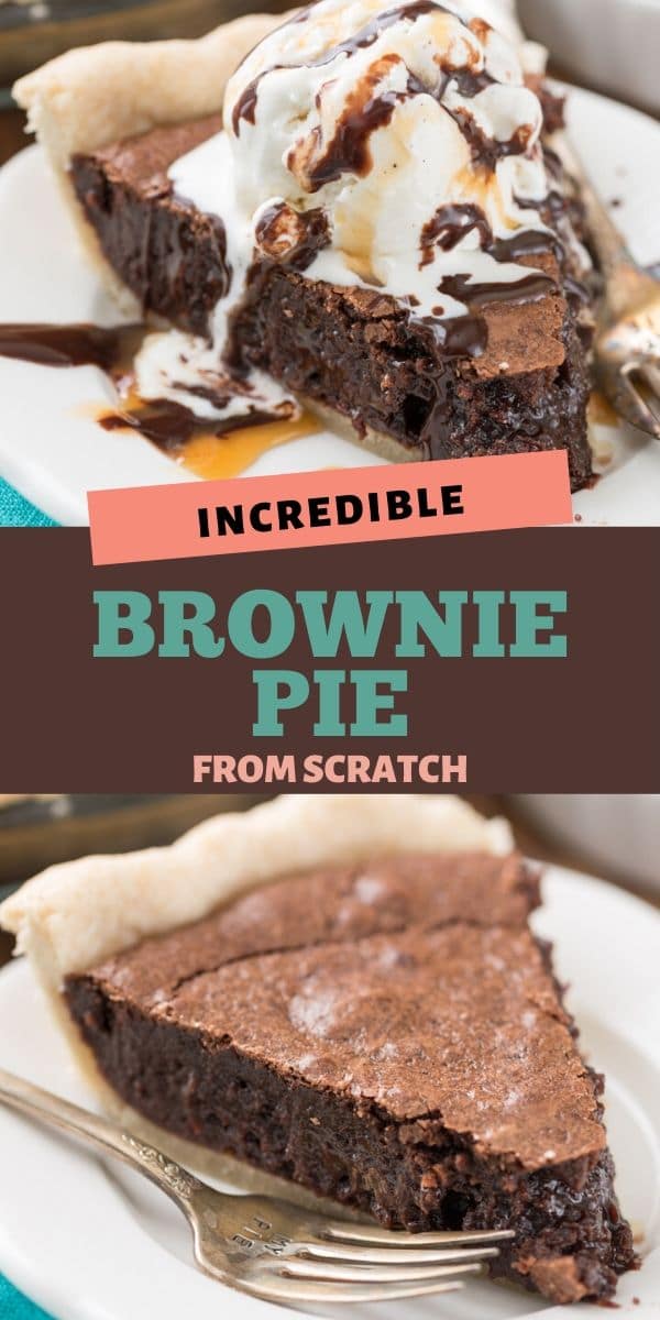 collage of brownie pie photos