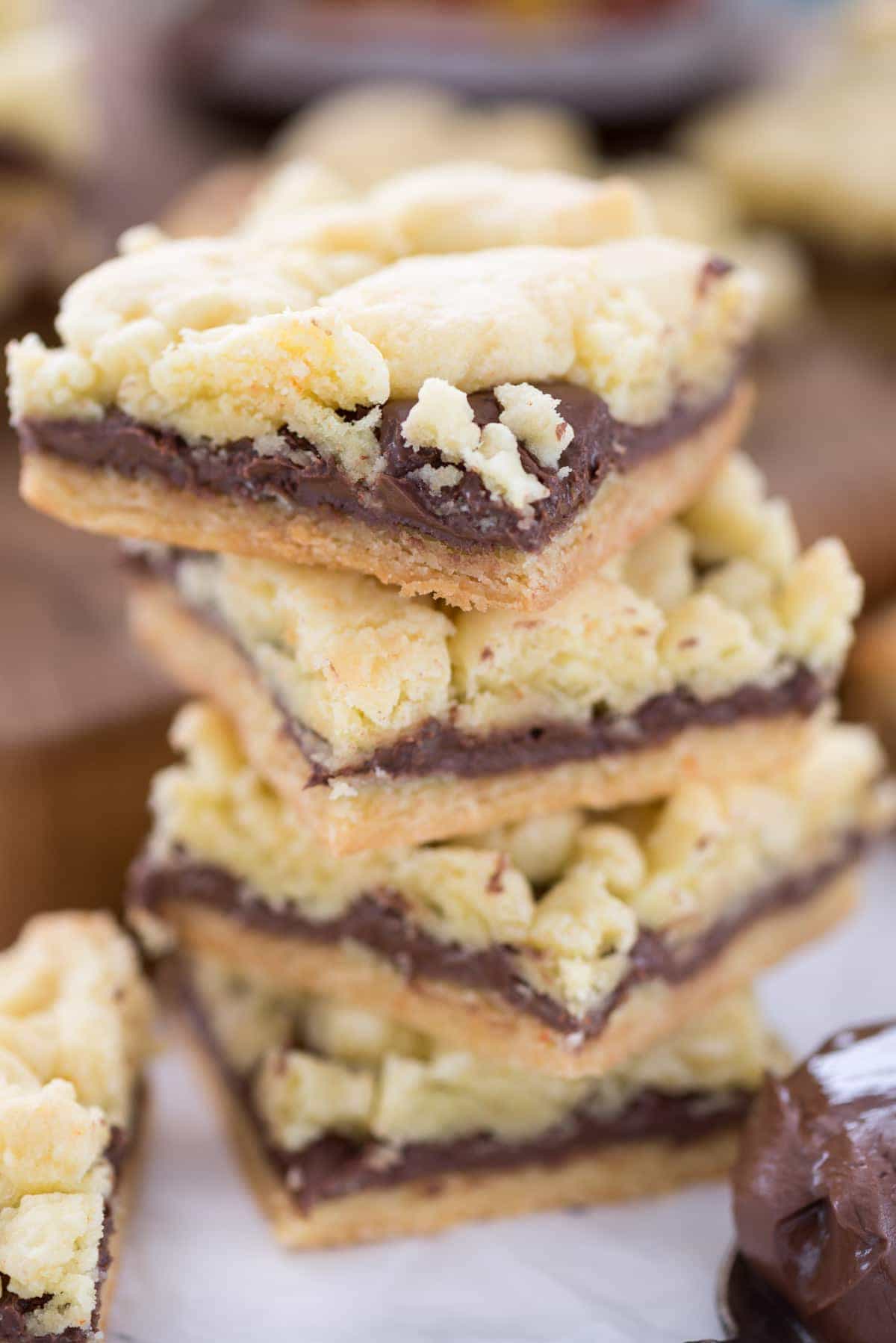 Nutella Crumble Cake Bars Crazy For Crust