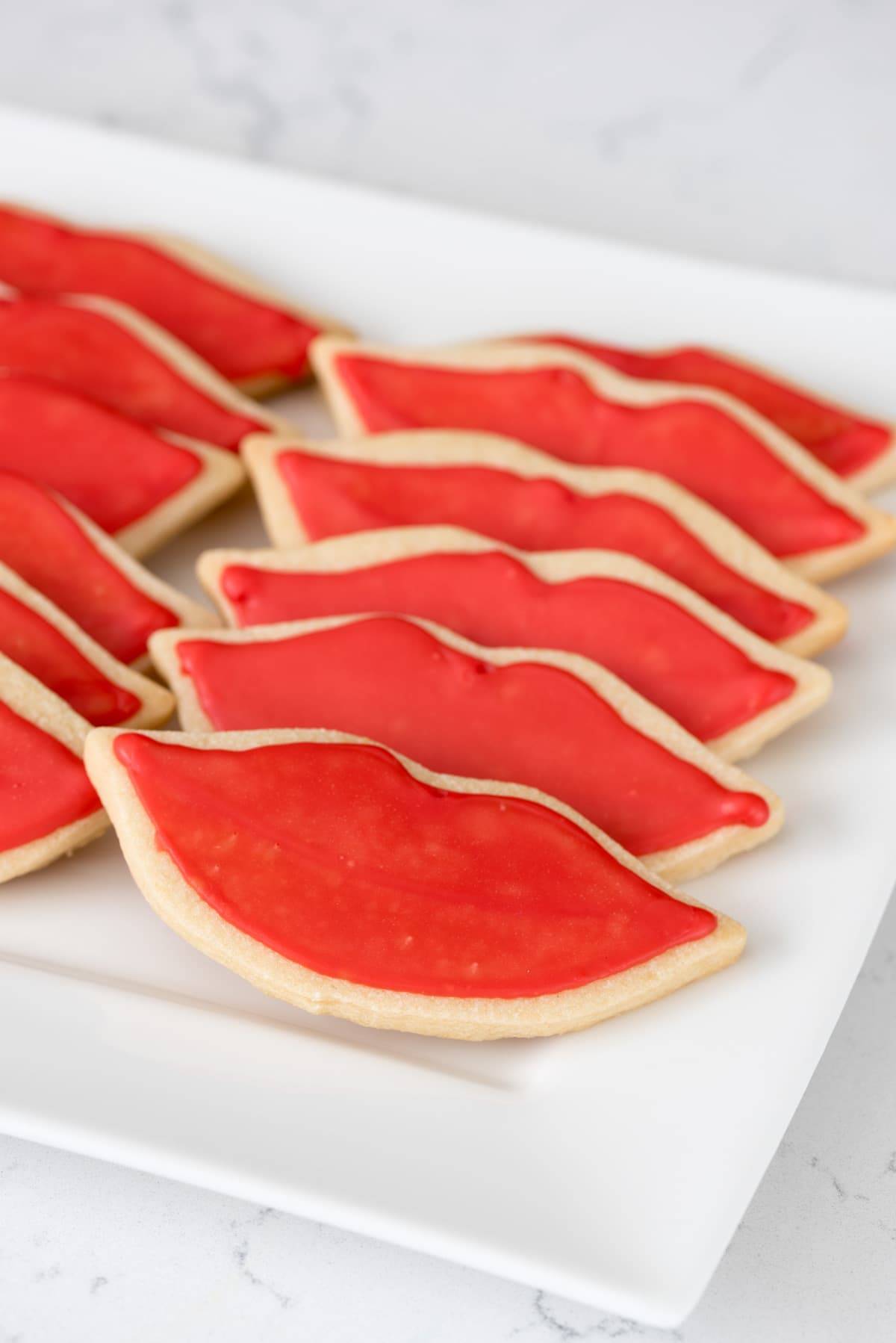 Taylor Swift Party - give Red Lip sugar cookies as a gift! These cookies are so easy to make and so fun!