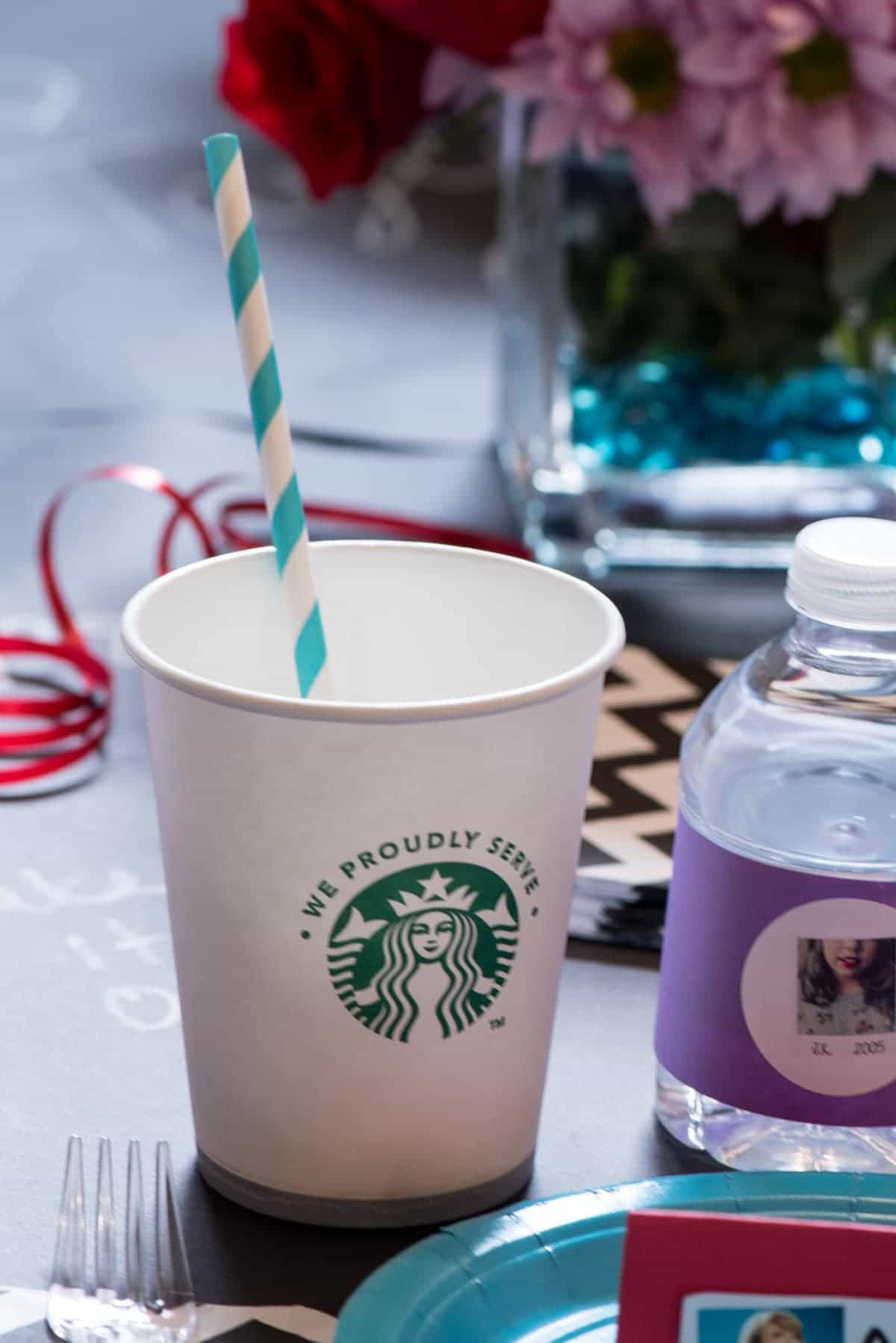 Taylor Swift Party - Starbucks cups for "Starbucks" Lovers!