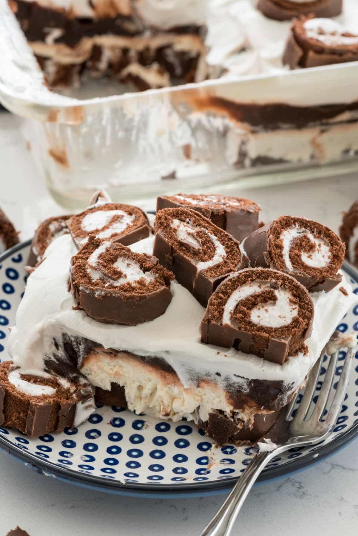 Swiss Roll Layered No Bake Dessert (4 of 7)