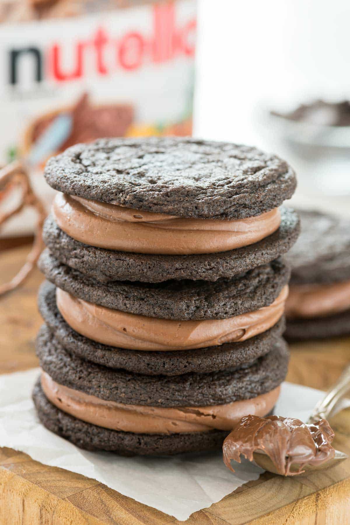 Homemade Nutella Oreos Recipe - we could not stop eating these cookies!