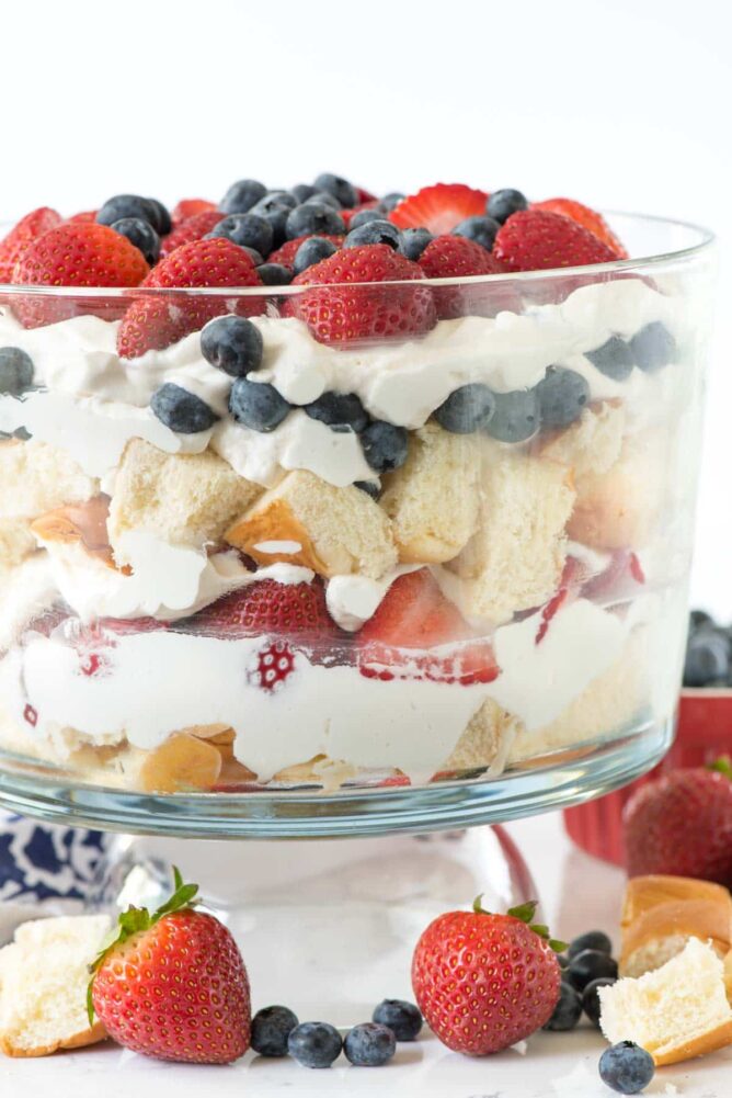 Glass Bowl of Berry Trifle