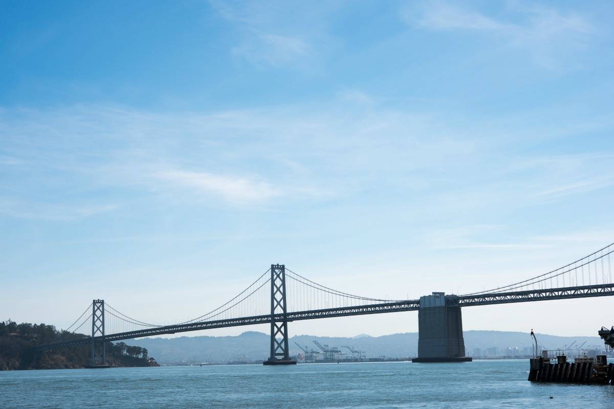 San Francisco Bay Bridge view from the Ferry Building