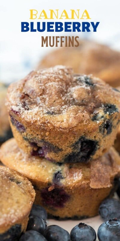 Banana Blueberry Muffins - Crazy for Crust