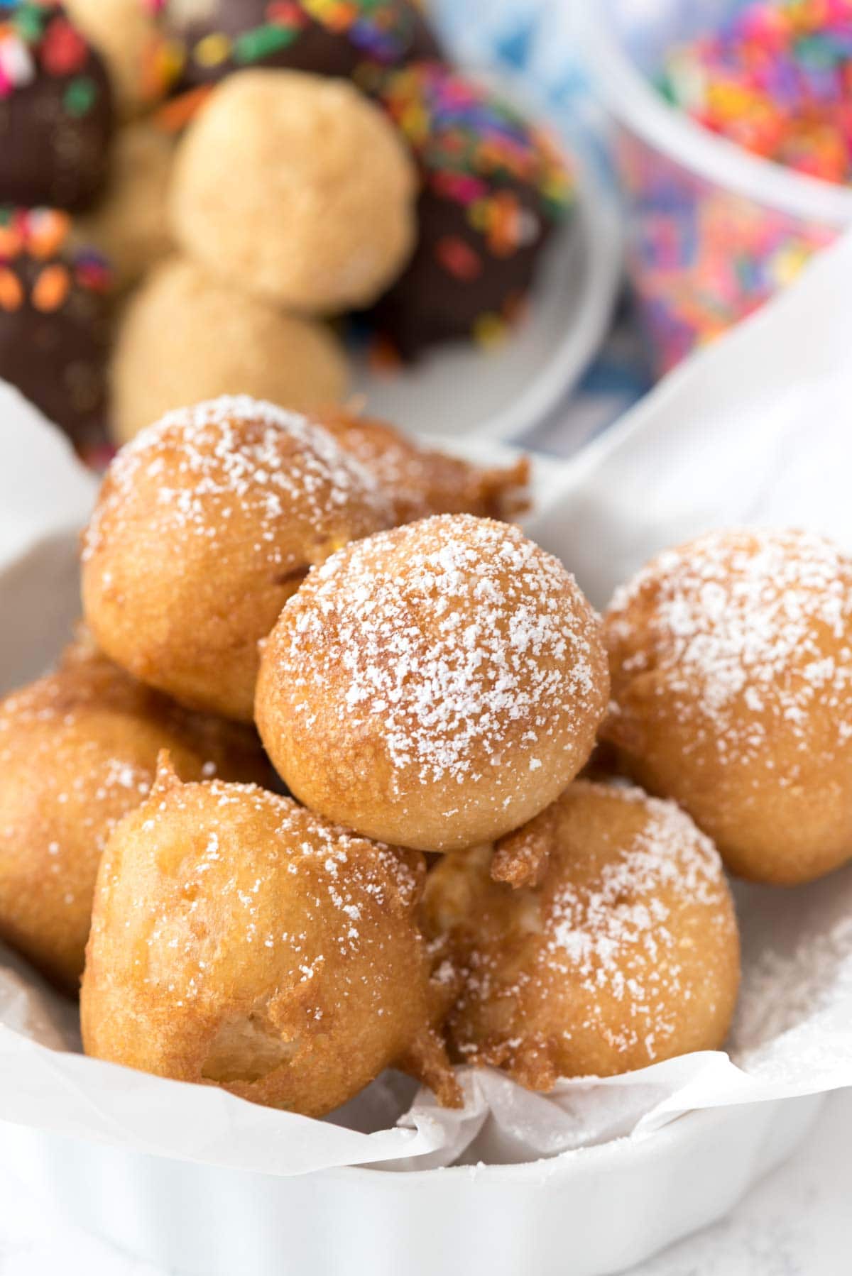 No Bake Cheesecake Truffles - deep fried cheesecake bites just like you get at the fair! It's such an easy recipe to make at home.