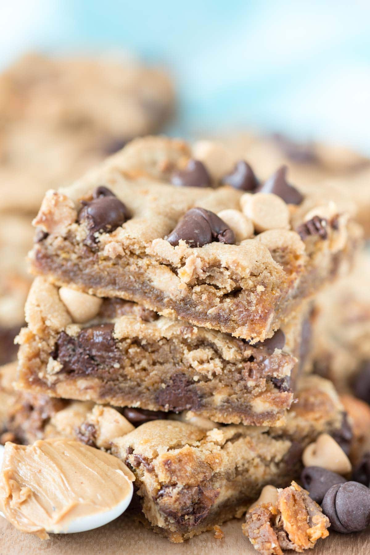 Triple Threat Peanut Butter Cookie Bars - Crazy for Crust