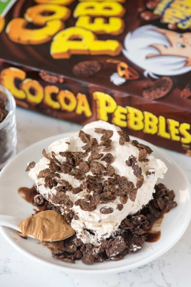 Peanut Butter Cocoa Pebbles No Bake Dessert Crazy for Crust