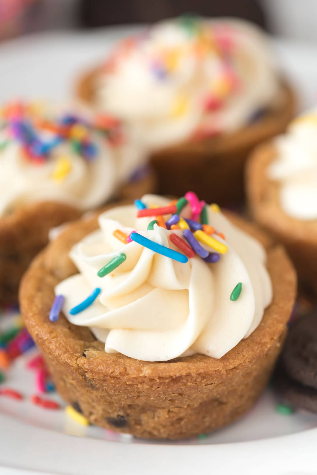 Frosted Cupcookies Recipe - an easy 2 ingredient cupcake cookie with vanilla frosting!!