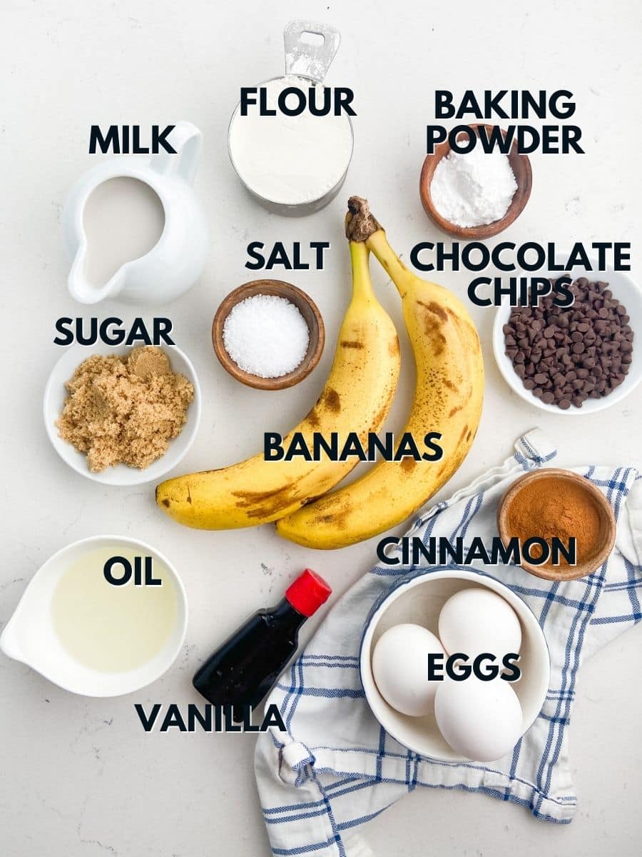 ingredients on counter used to make pancake cake