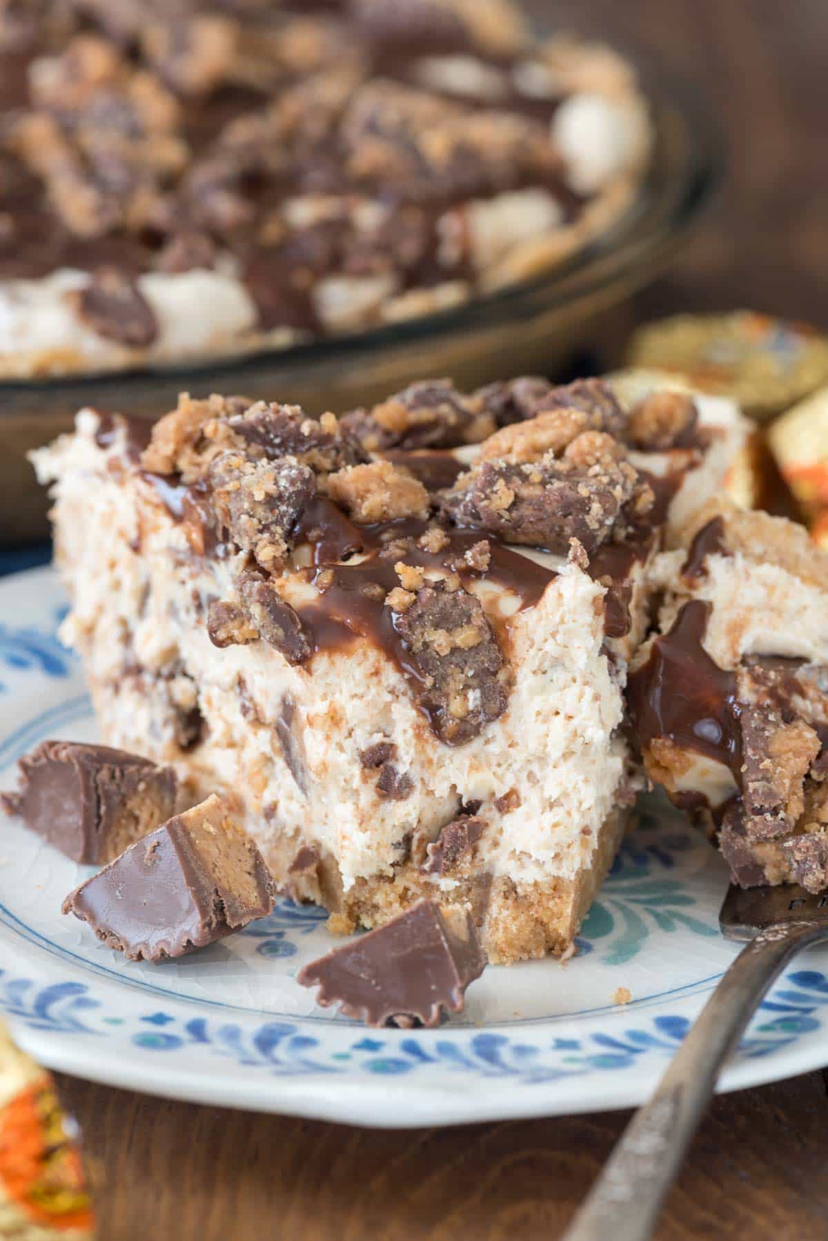No Bake Peanut Butter Cup Pie - Crazy for Crust
