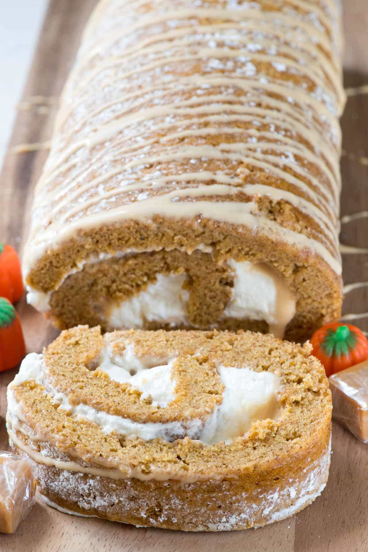 Caramel Pumpkin Cake Roll Crazy For Crust