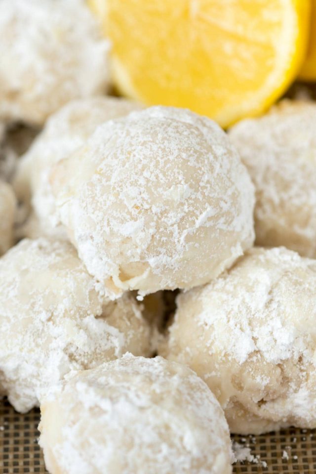 Buttery Lemon Snowball Cookies