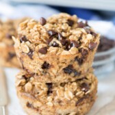 Chocolate Chip Baked Oatmeal Muffins