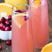 Cranberry Orange Mimosa Bellini Cocktail