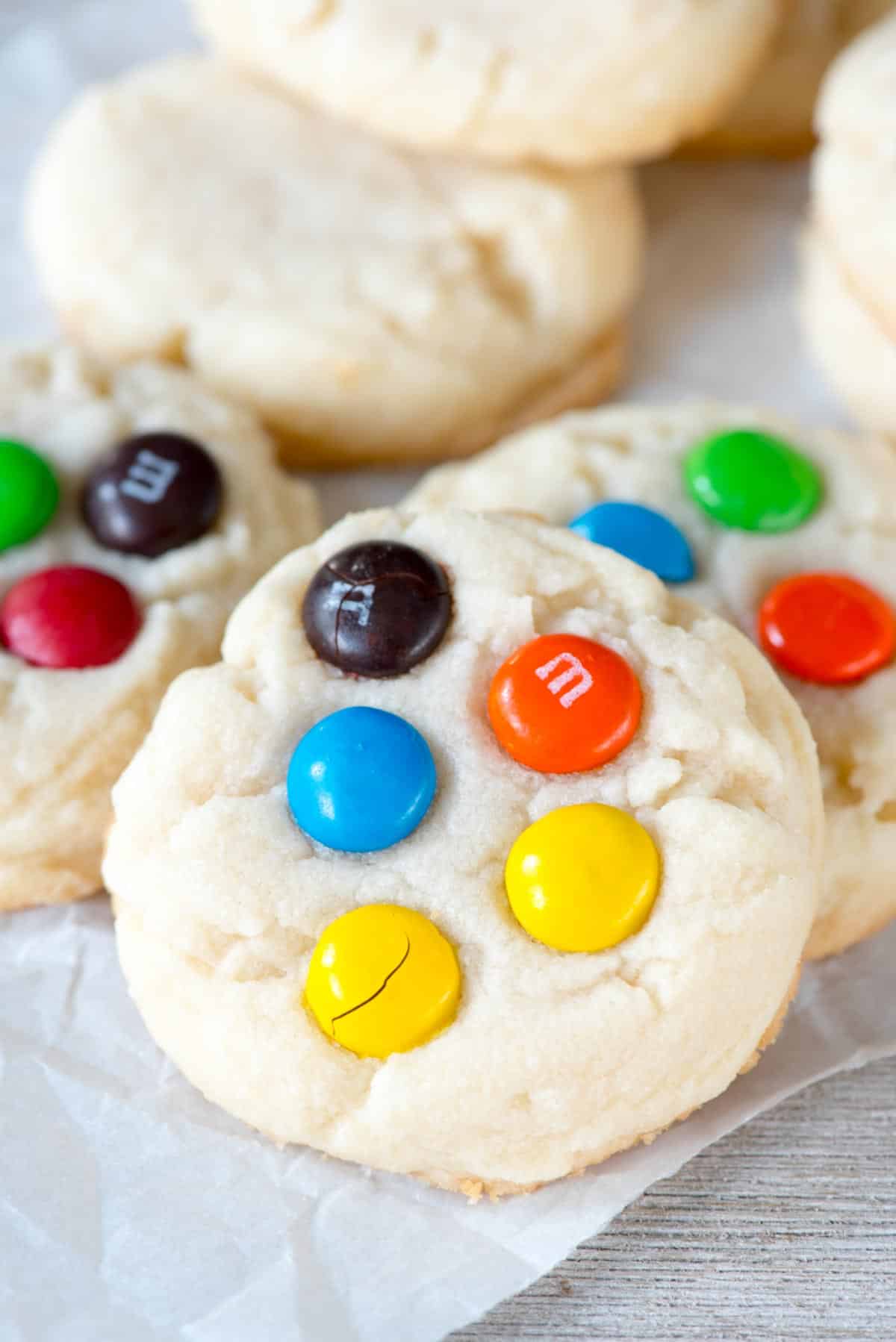 shortbread cookies with m&ms baked in.
